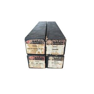 Lot of 4 Imperial Song Record Jazz Piano Rolls 1920s Freshie Ramona Roll em Girl